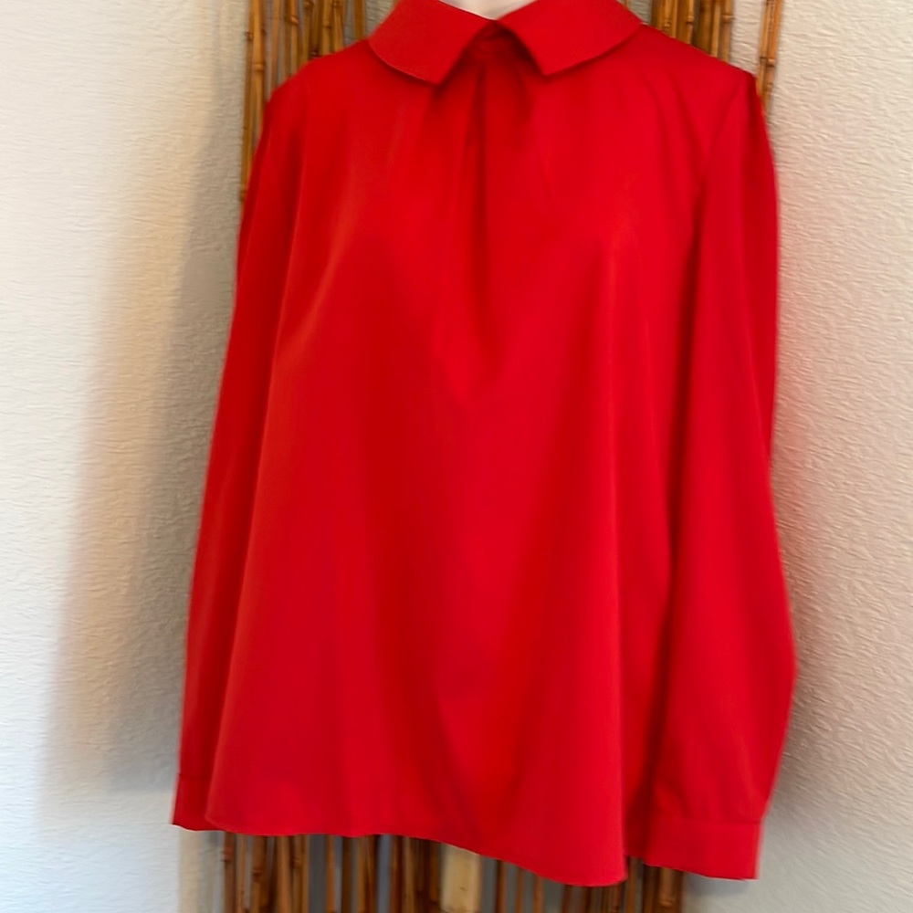 Silky Red Large Blouse